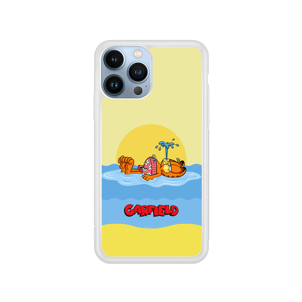 Garfield Bask on The Water iPhone 15 Pro Max Case