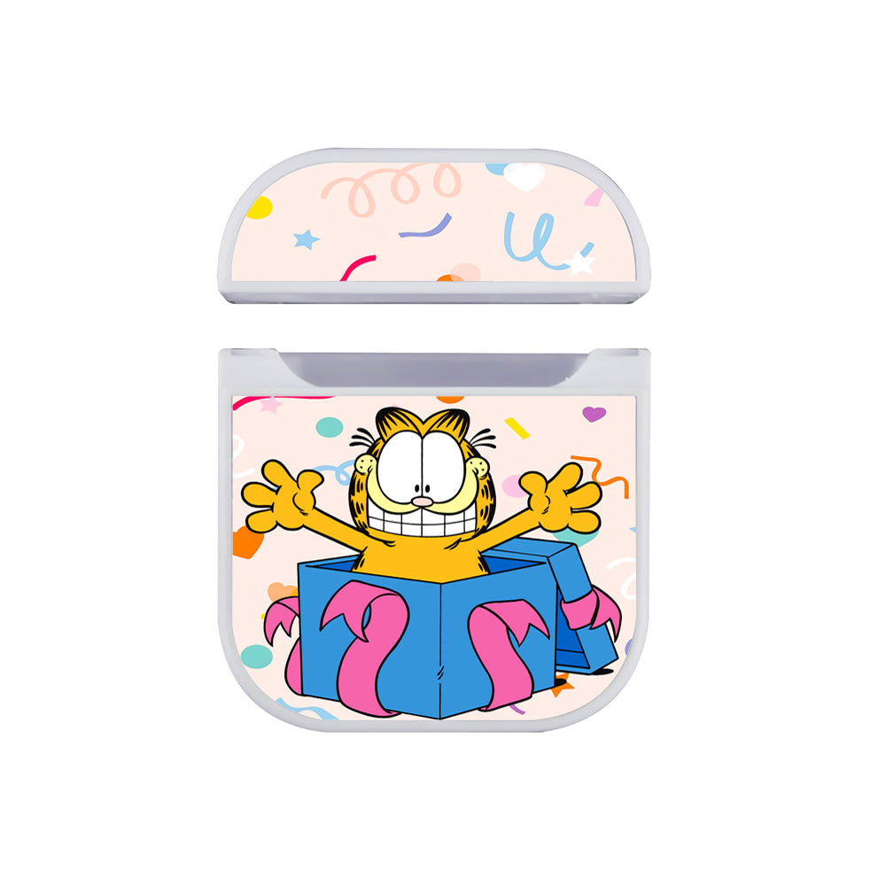 Garfield Birthday Surprise Apple Airpods Case White