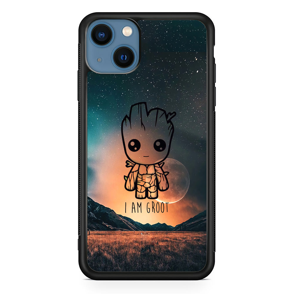 Groot Cute Silhouette Form iPhone 15 Plus Case - Carneyforia