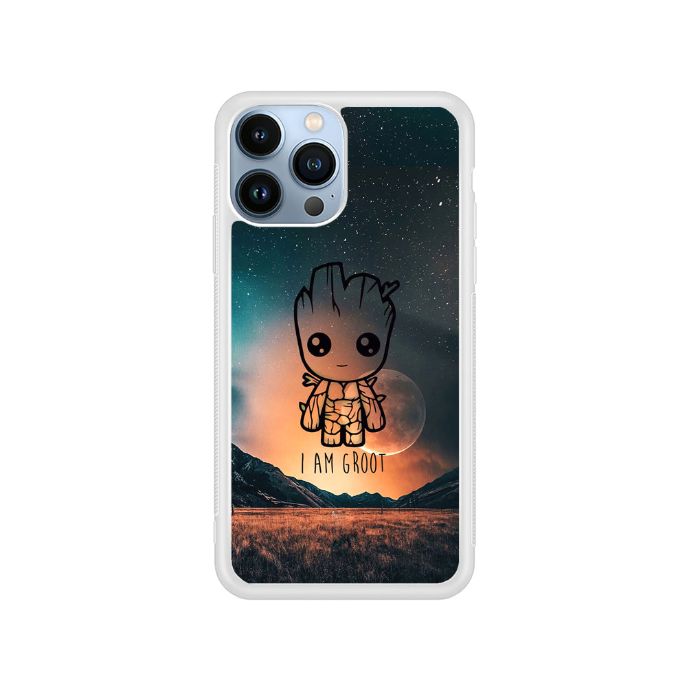 Groot Cute Silhouette Form iPhone 14 Pro Case