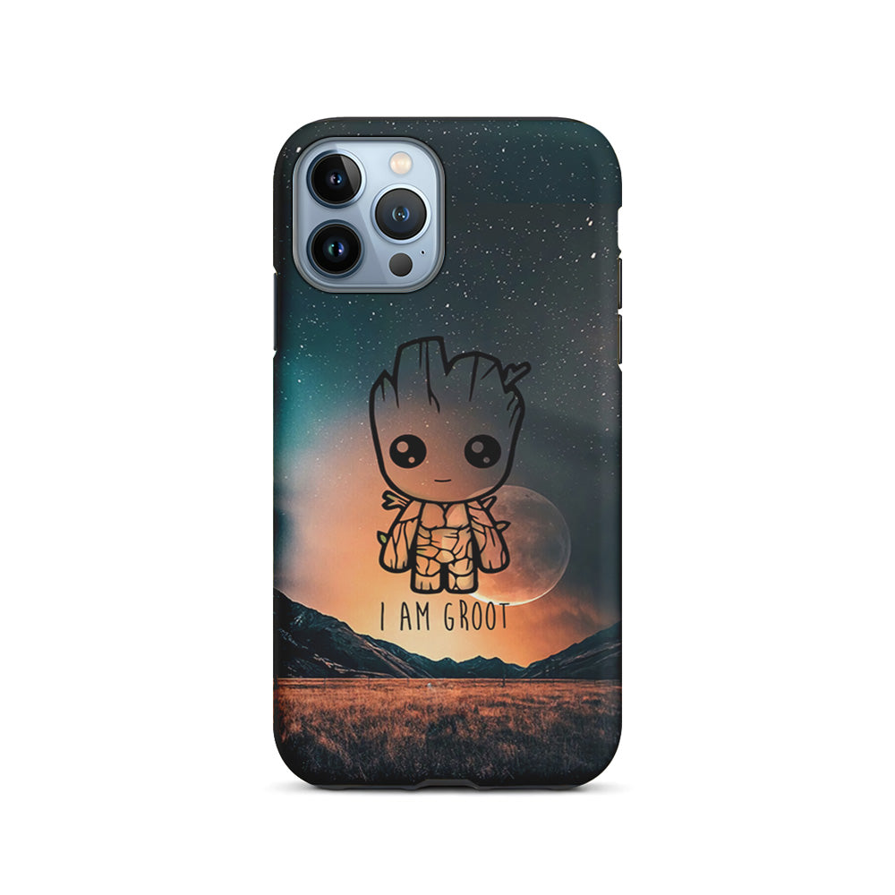 Groot Cute Silhouette Form iPhone 14 Pro Case