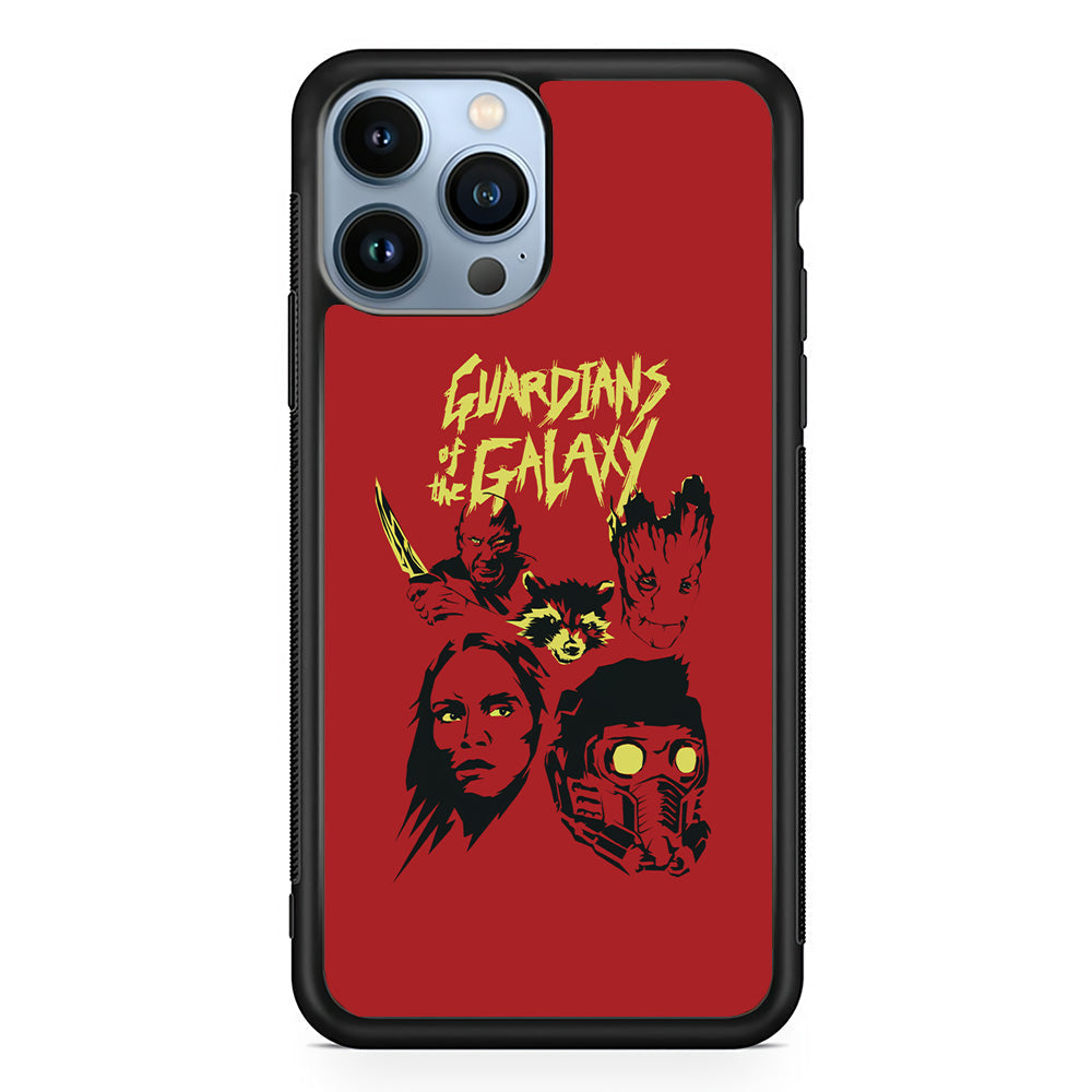 Guardians of The Galaxy Five Silhouette iPhone 14 Pro Max Case - Carneyforia