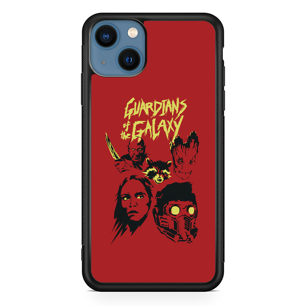 Guardians of The Galaxy Five Silhouette iPhone 14 Plus Case - Carneyforia