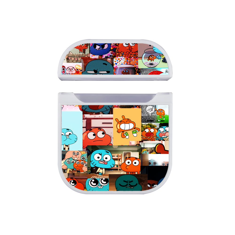 Gumball And Darwin Aesthetic Collage Apple Airpods Case White