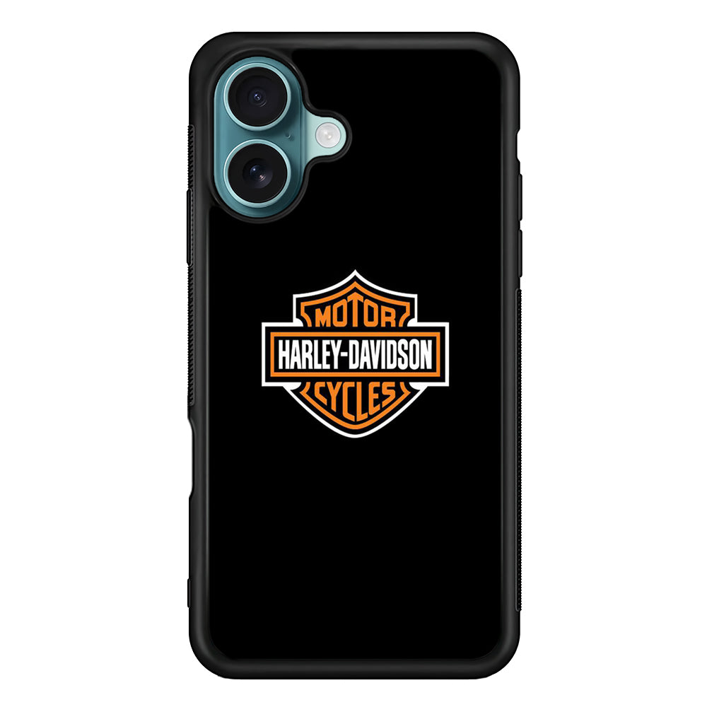 Harley Davidson Logo Black iPhone 16 Plus Case