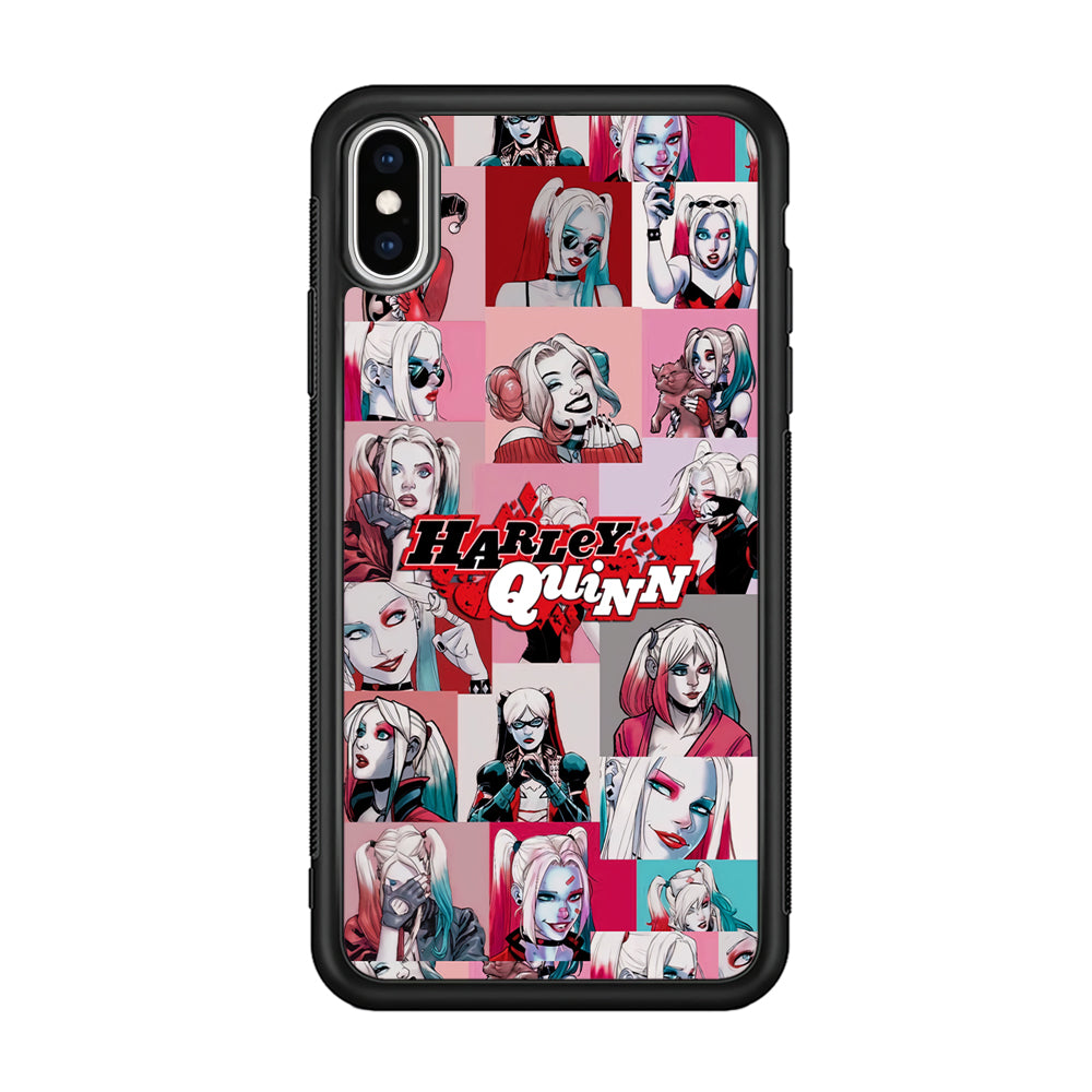 Harley Quinn Smiley Photo Collage iPhone XS Case