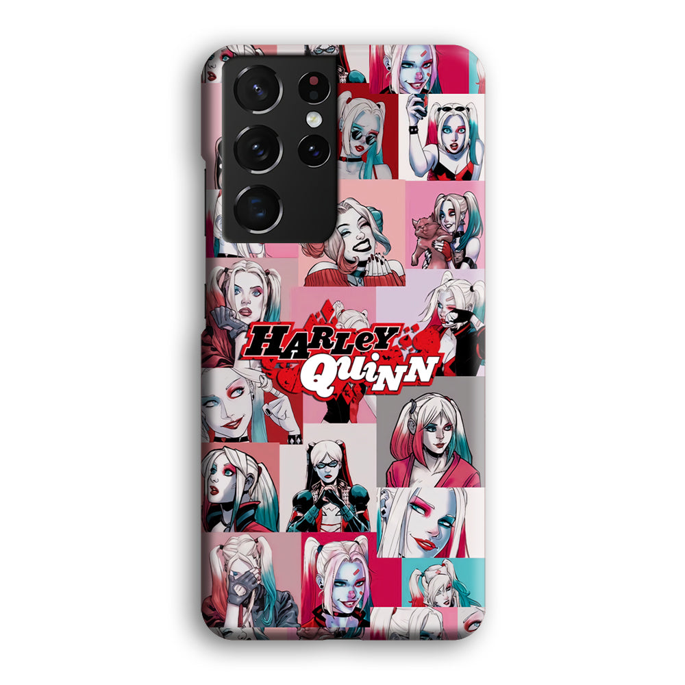 Harley Quinn Smiley Photo Collage Samsung Galaxy S21 Ultra Case