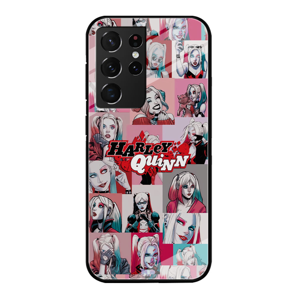 Harley Quinn Smiley Photo Collage Samsung Galaxy S21 Ultra Case