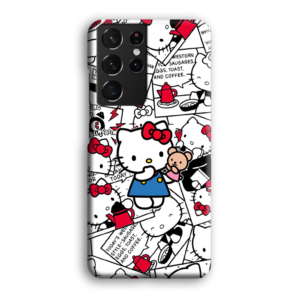 Hello Kitty Busy in The Kitchen Samsung Galaxy S21 Ultra Case