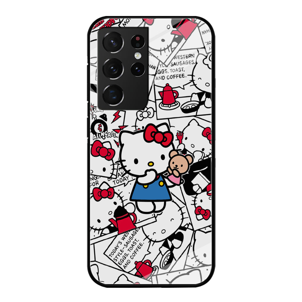 Hello Kitty Busy in The Kitchen Samsung Galaxy S21 Ultra Case