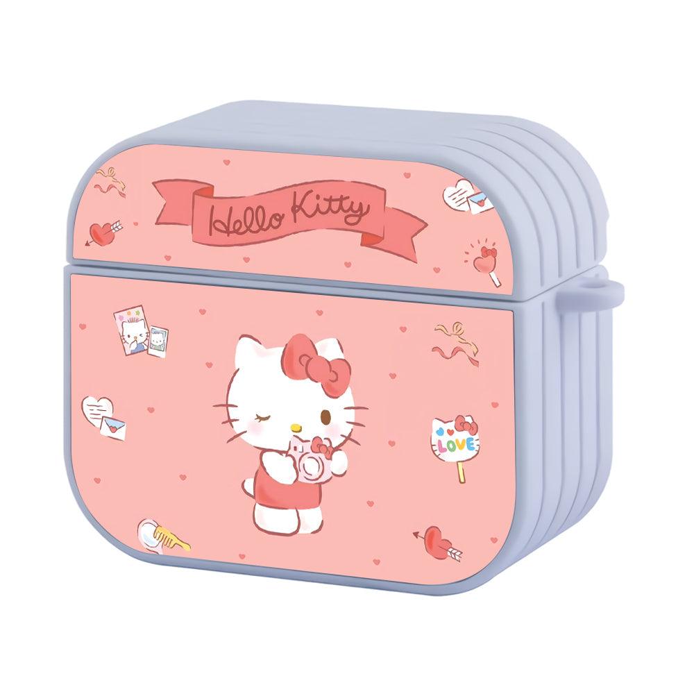 Hello Kitty Cute Photographer in Action Apple Airpods 4 Case White