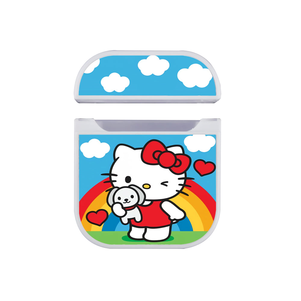 Hello Kitty Rainbow View Apple Airpods Case White