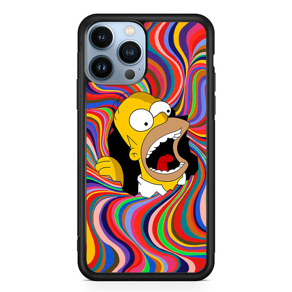 Homer Simpson Screaming Forward iPhone 15 Pro Case - Carneyforia
