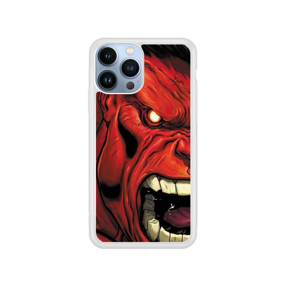 Hulk Red Half Face iPhone 14 Pro Case