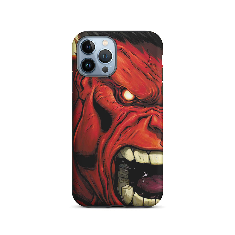 Hulk Red Half Face iPhone 14 Pro Case