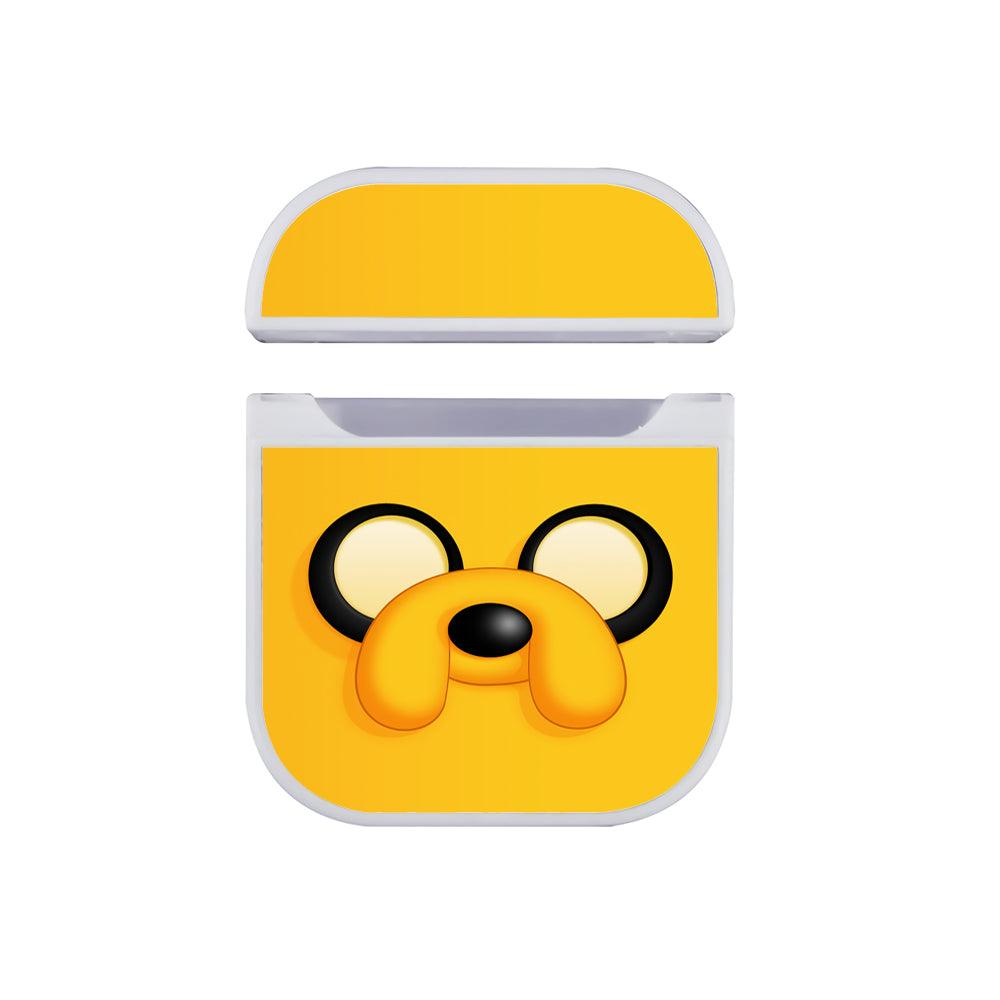 Jake the Dog Face Adventure Time Apple Airpods Case White
