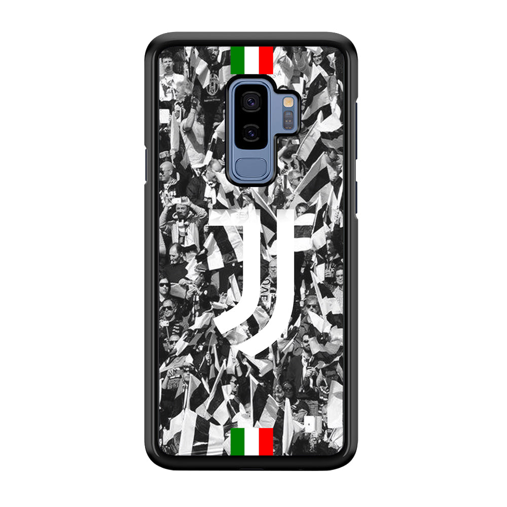Juventus White and Black Wall of People Samsung Galaxy S9 Plus Case