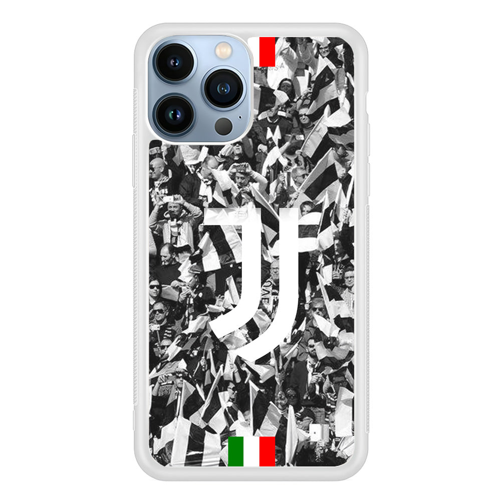 Juventus White and Black Wall of People iPhone 13 Pro Max Case