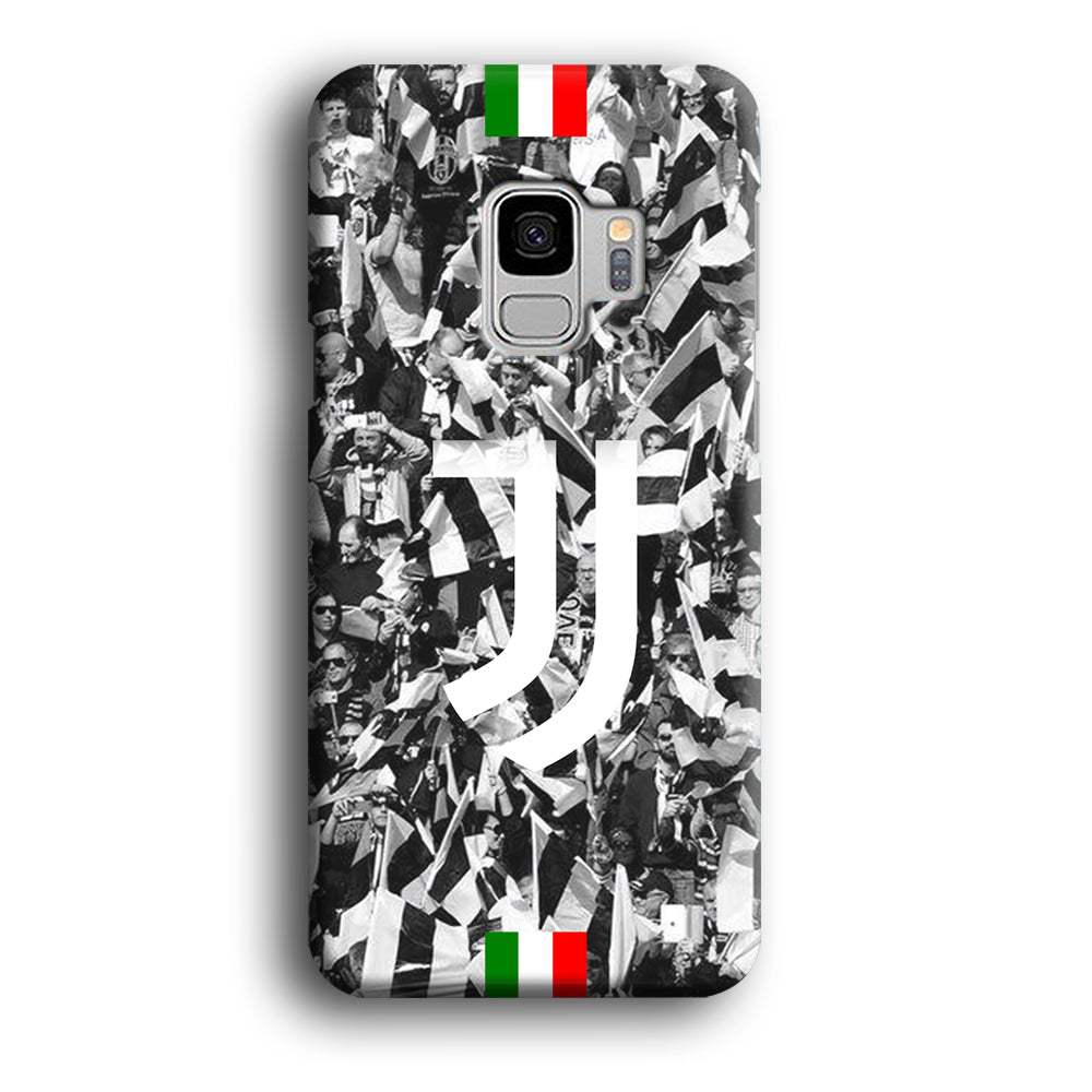 Juventus White and Black Wall of People Samsung Galaxy S9 Case