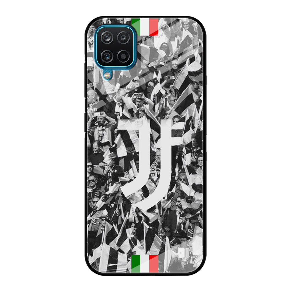 Juventus White and Black Wall of People Samsung Galaxy A12 Case