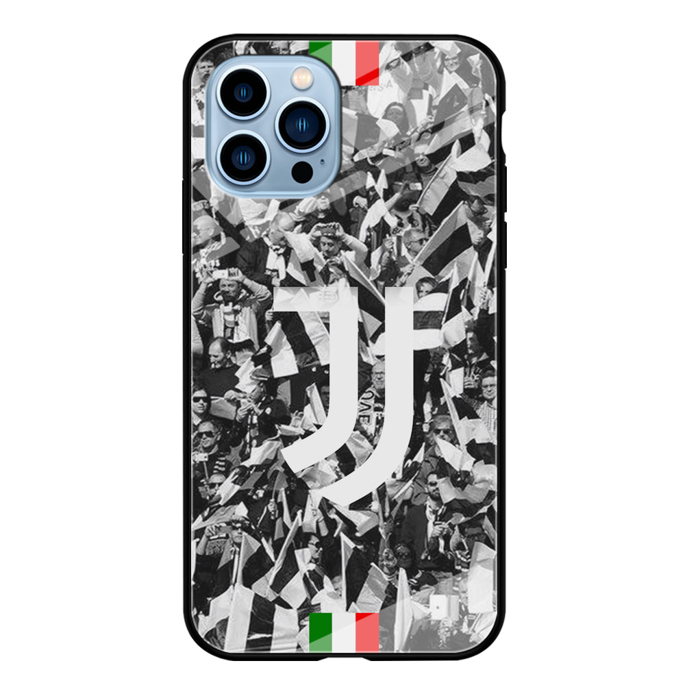 Juventus White and Black Wall of People iPhone 13 Pro Case