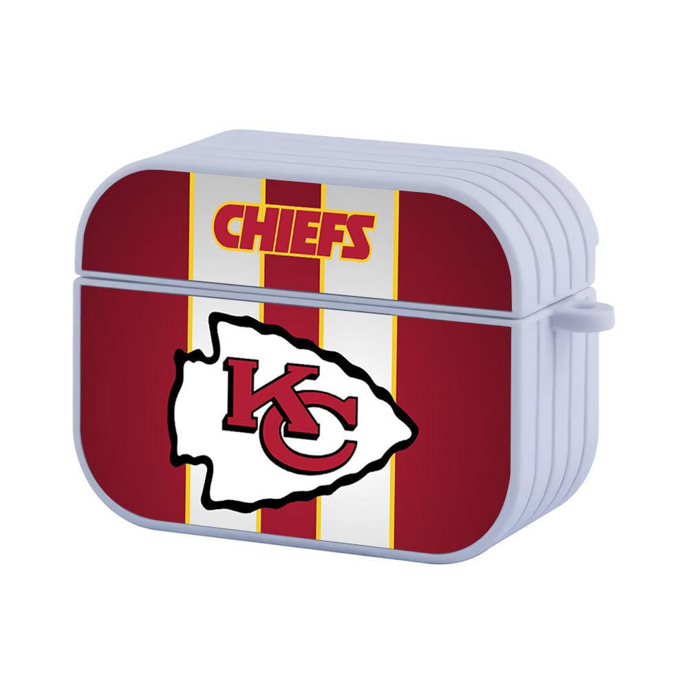 Kansas City Chiefs NFL Shadows on White Line Apple Airpods Pro 3 Case-White-Carneyforia