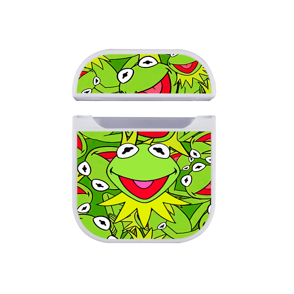 Kermit Smile Feel Happy Apple Airpods Case White