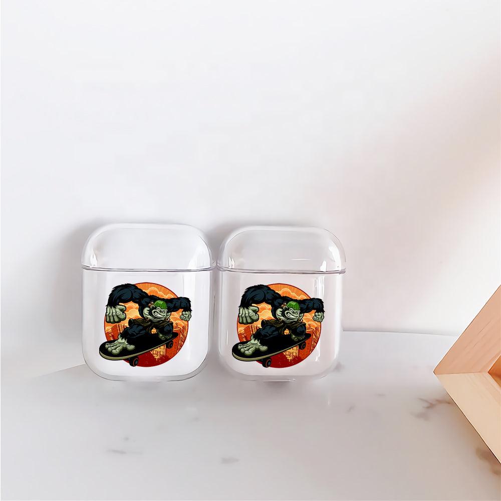 Kingkong Play Skateboard Apple Airpods Clear Case