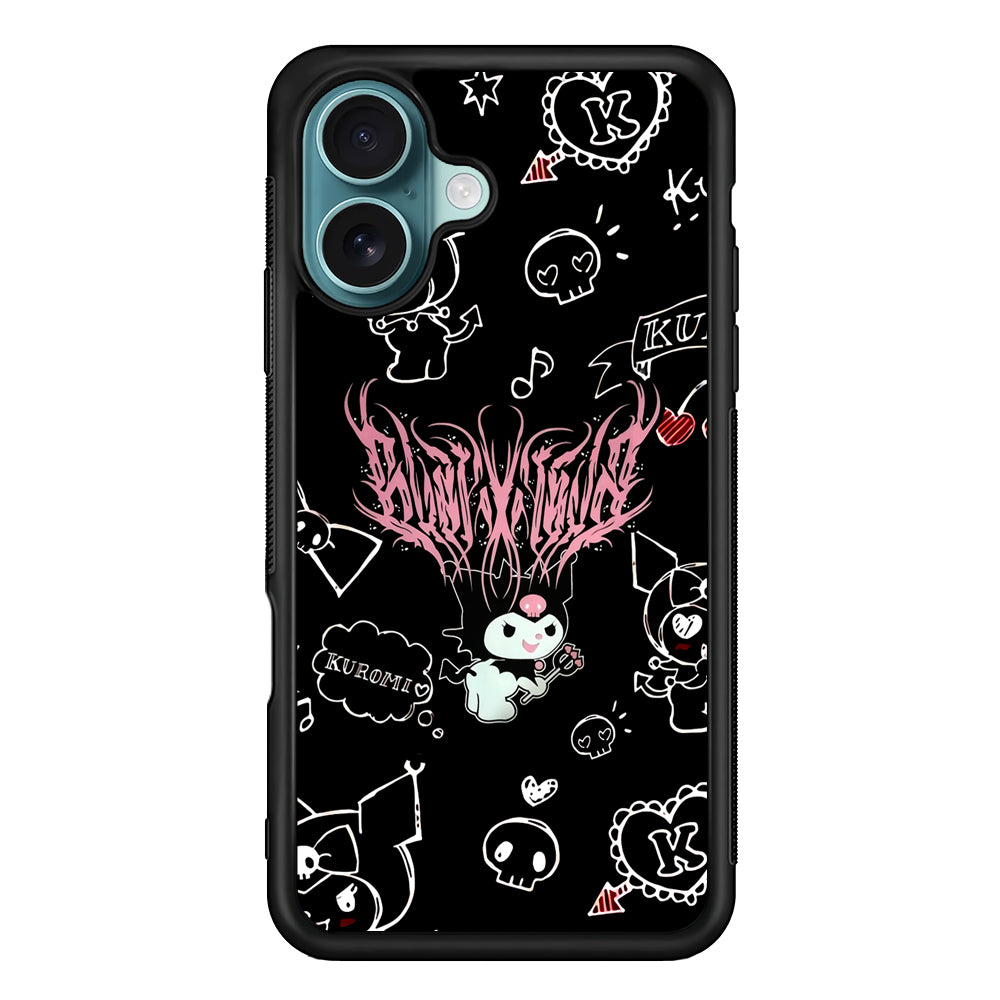 Kuromi Metal Vibes iPhone 16 Plus Case