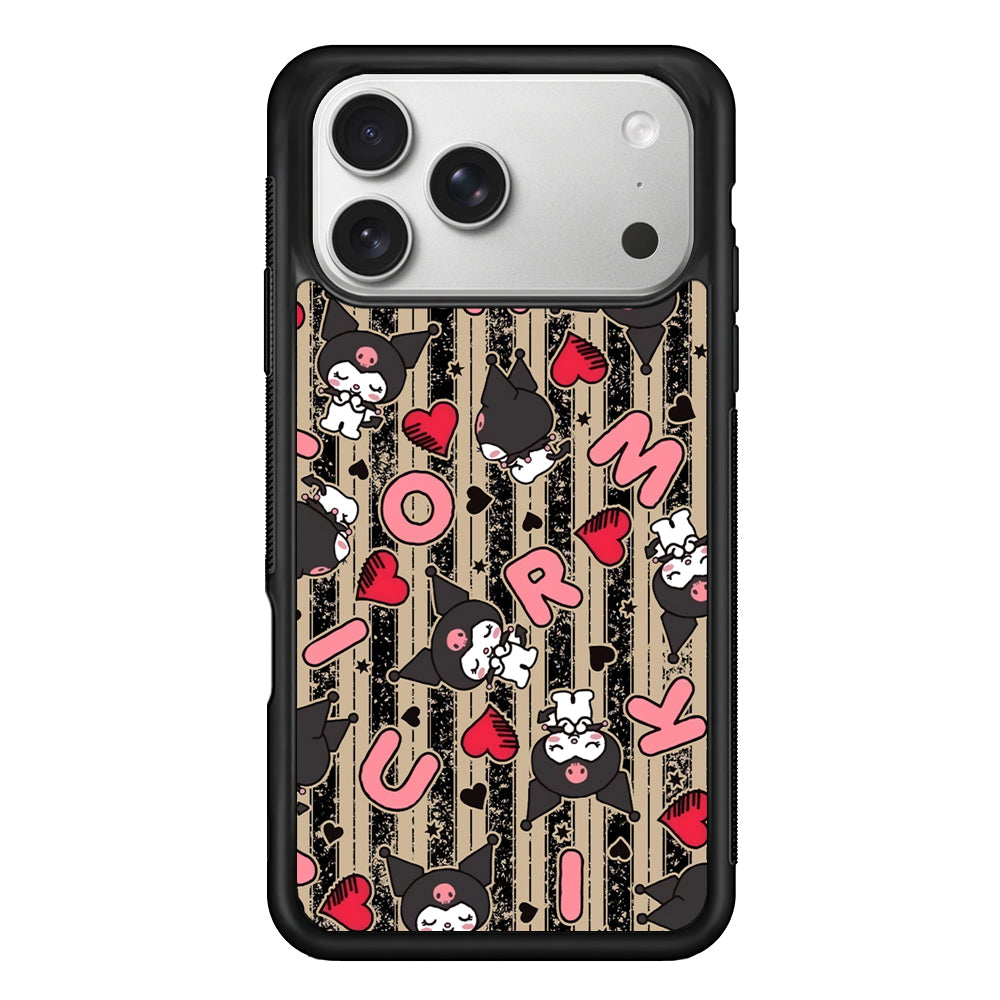 Kuromi Sleepy Face iPhone 17 Pro Case