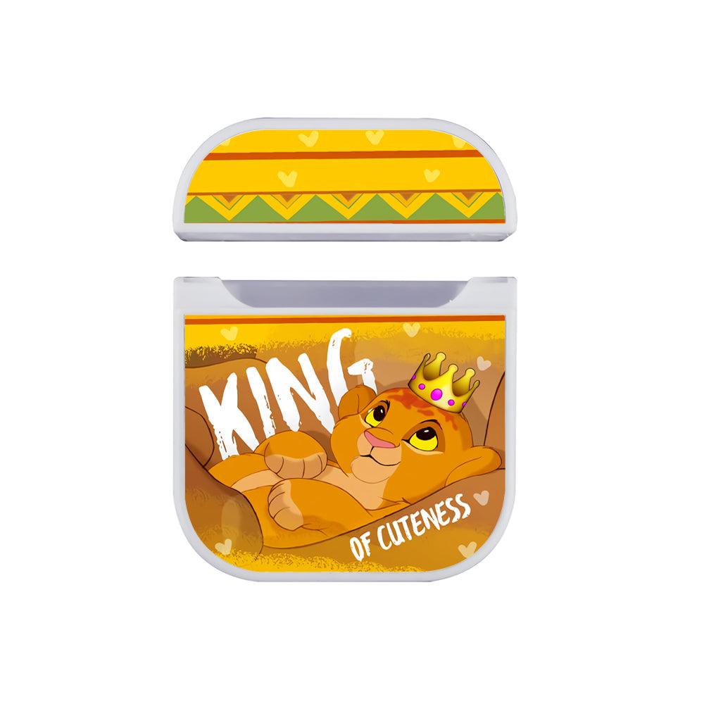 Lion King of Cuteness Apple Airpods Case White