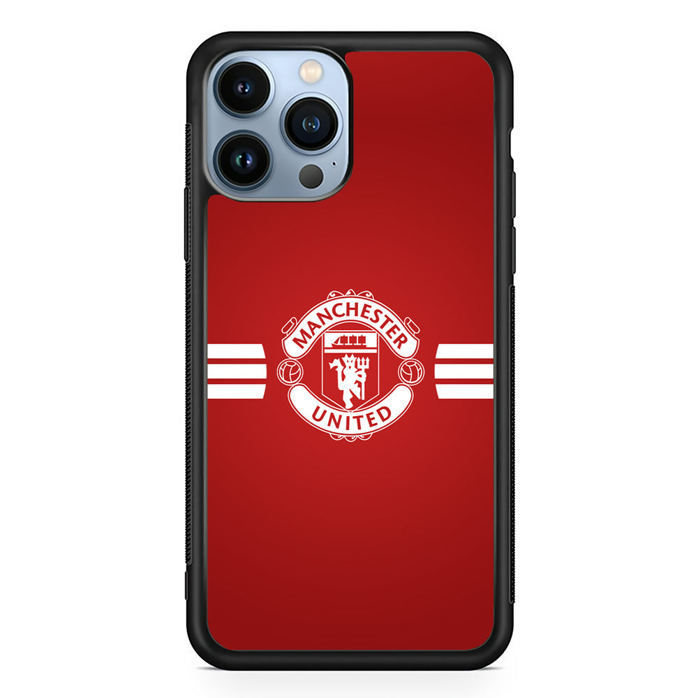Manchester United White Center Line iPhone 14 Pro Max Case - Carneyforia