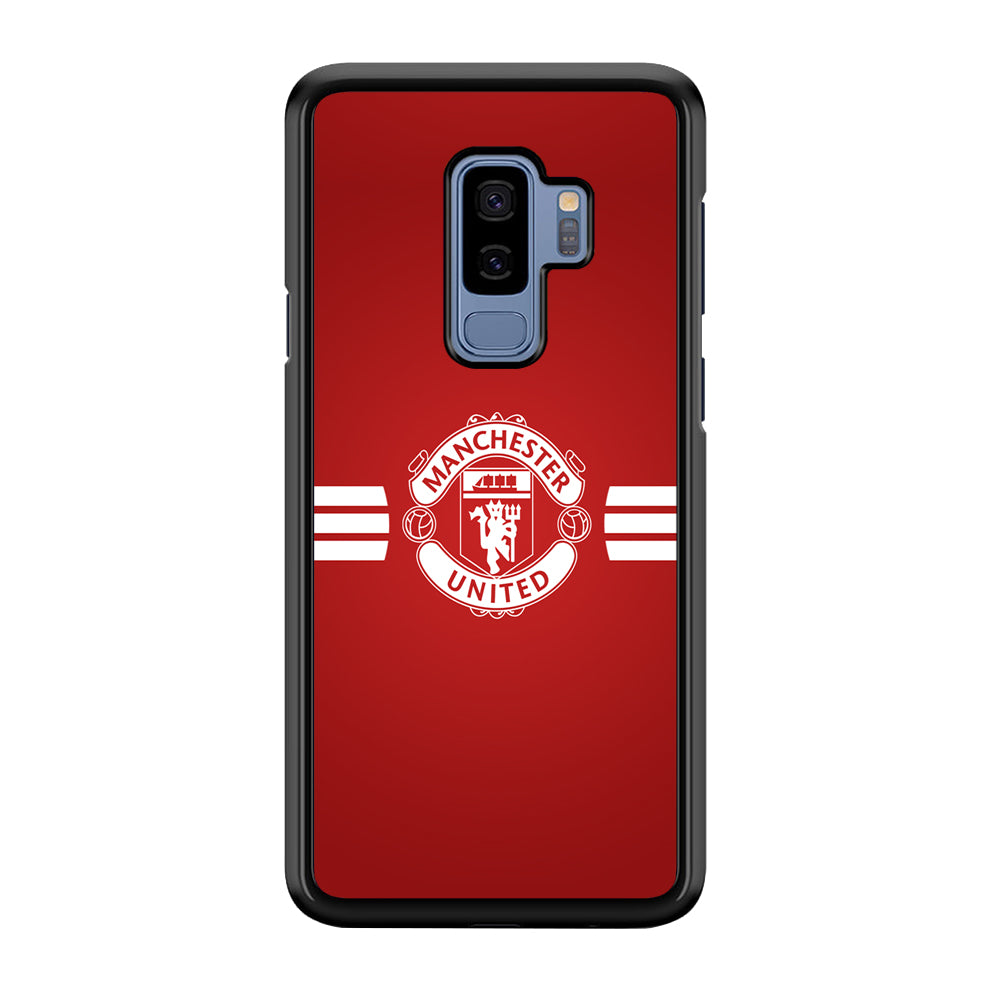 Manchester United White Center Line Samsung Galaxy S9 Plus Case