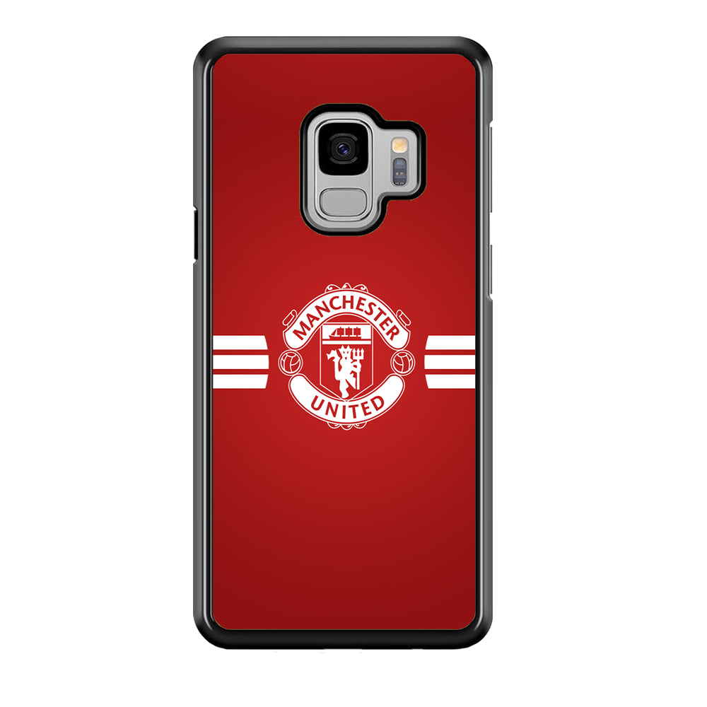 Manchester United White Center Line Samsung Galaxy S9 Case Default Title