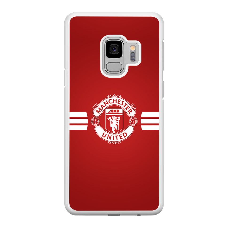 Manchester United White Center Line Samsung Galaxy S9 Case