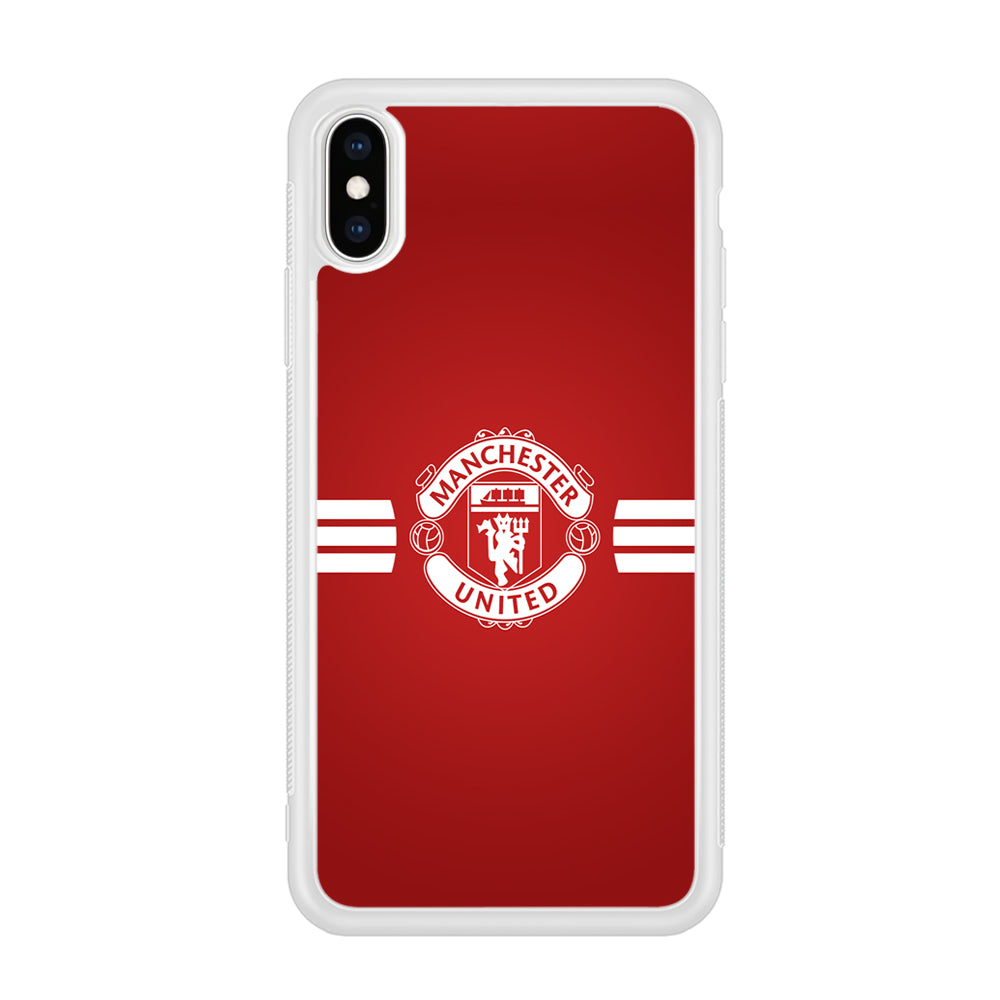 Manchester United White Center Line iPhone XS Case