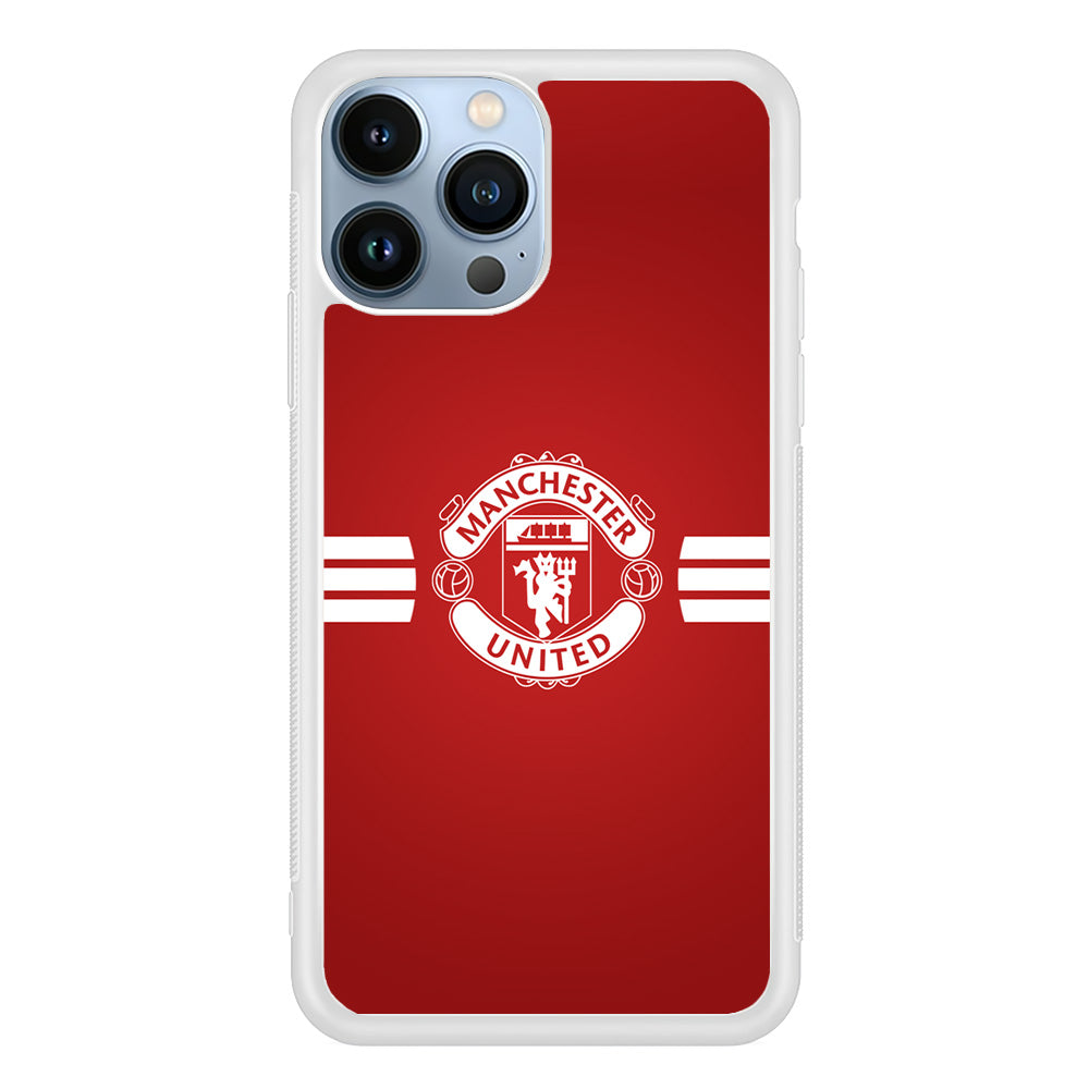 Manchester United White Center Line iPhone 13 Pro Max Case