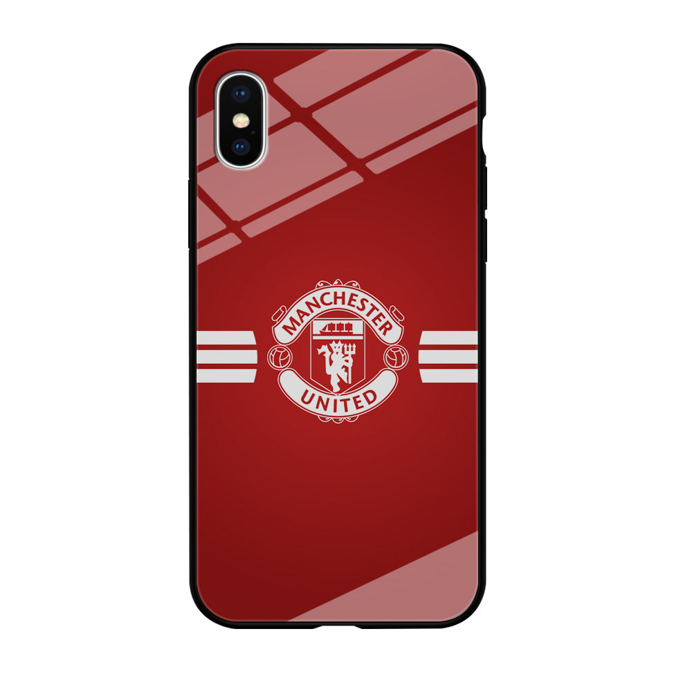 Manchester United White Center Line iPhone XS Case
