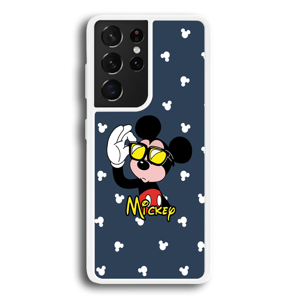 Mickey Mouse Cool with Glass Samsung Galaxy S21 Ultra Case