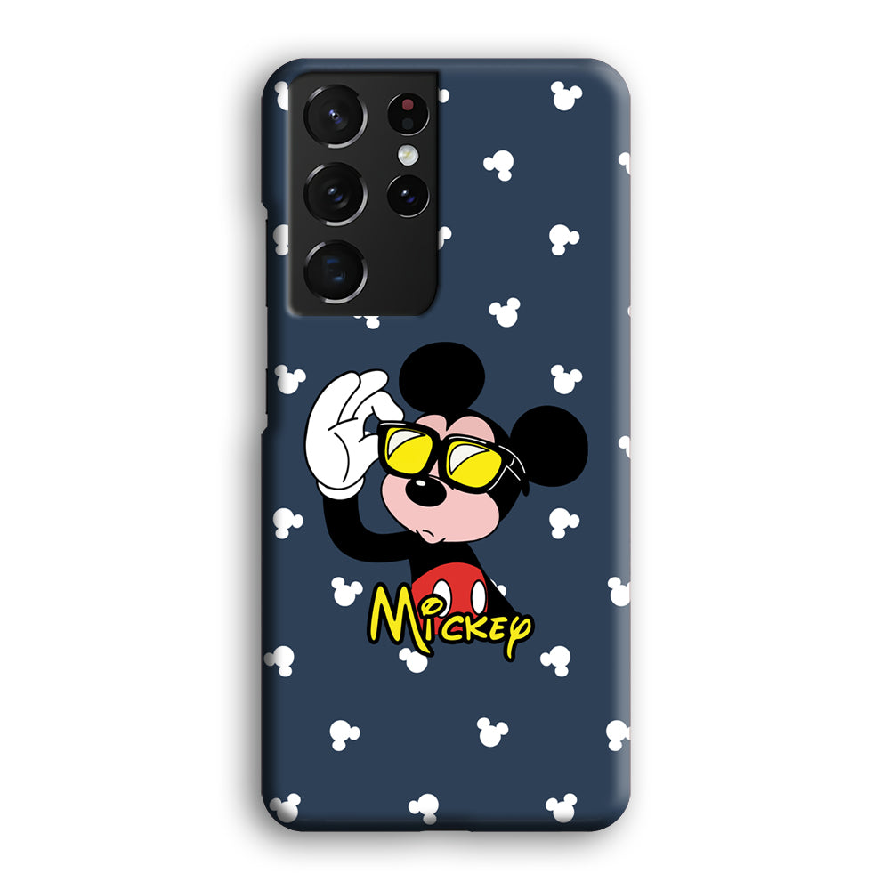 Mickey Mouse Cool with Glass Samsung Galaxy S21 Ultra Case