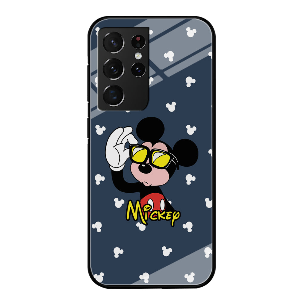 Mickey Mouse Cool with Glass Samsung Galaxy S21 Ultra Case