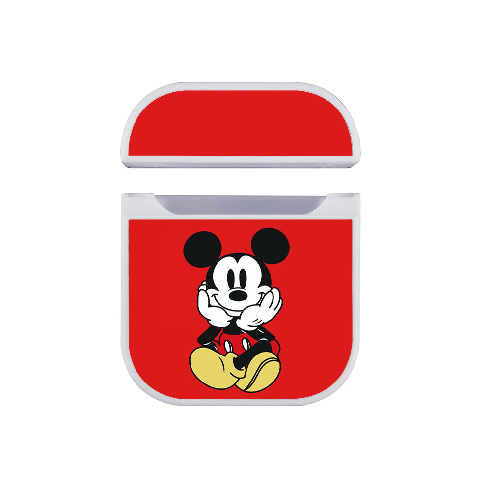 Mickey Mouse Smiling Apple Airpods Case White