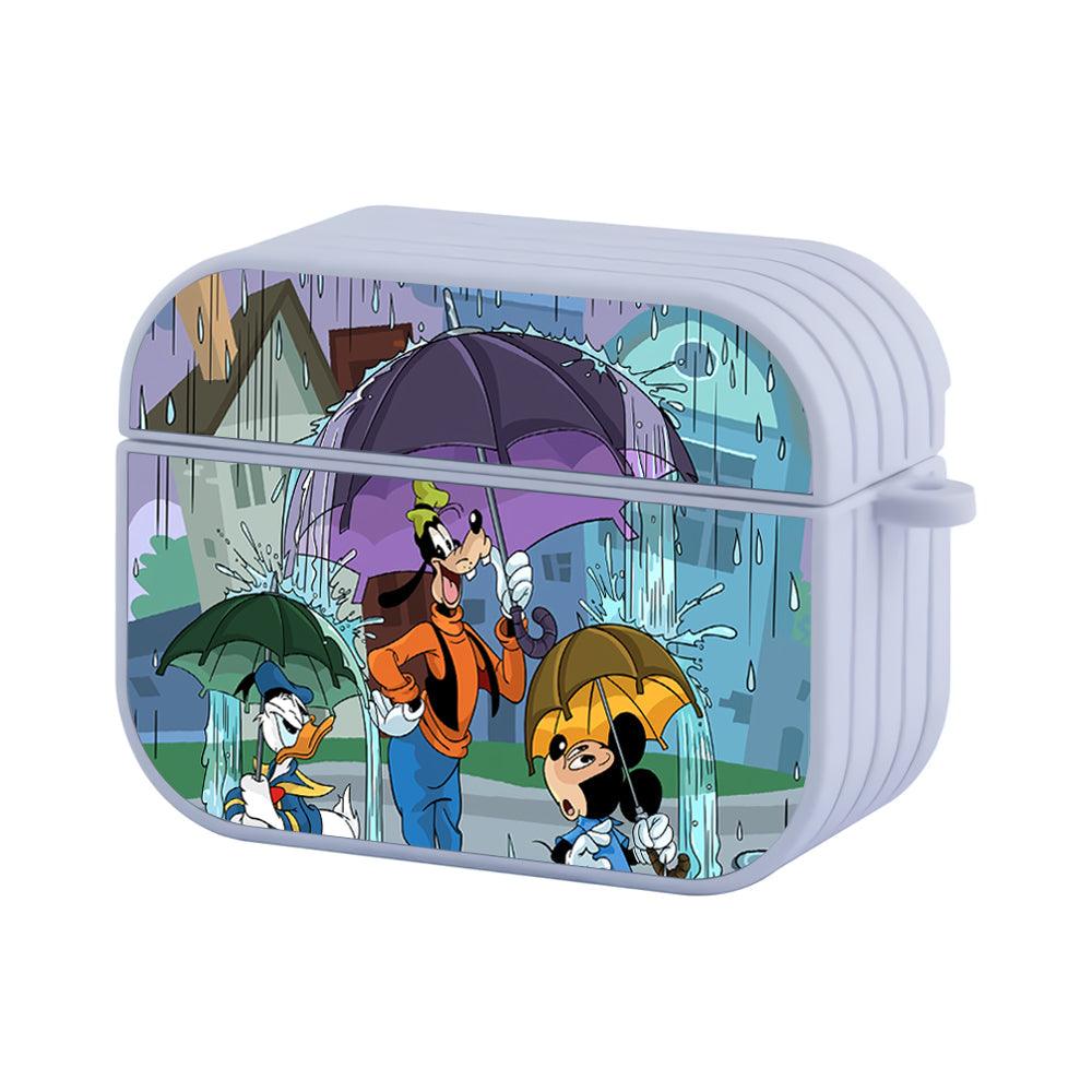 Mickey Mouse Under Heavy Rain Apple Airpods Pro 3 Case White