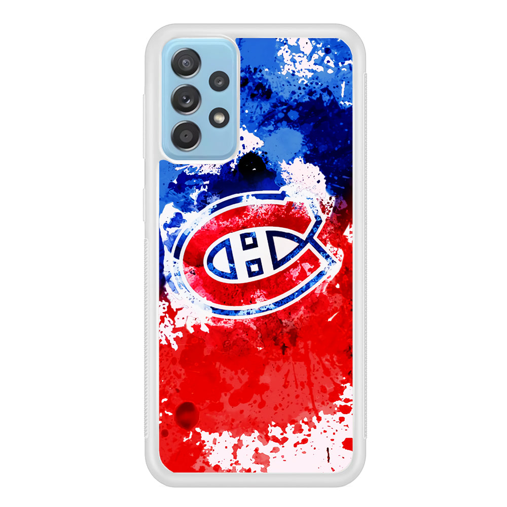 Montreal Canadiens Blue And Red Abstract Samsung Galaxy A52 Case