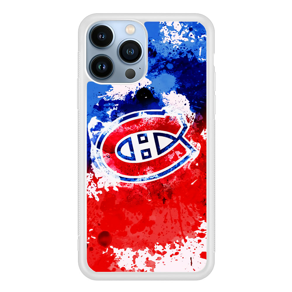 Montreal Canadiens Blue And Red Abstract iPhone 13 Pro Max Case