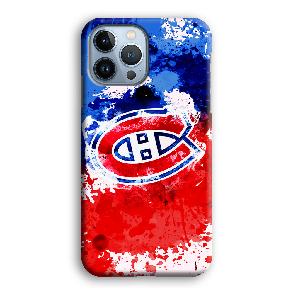 Montreal Canadiens Blue And Red Abstract iPhone 13 Pro Case