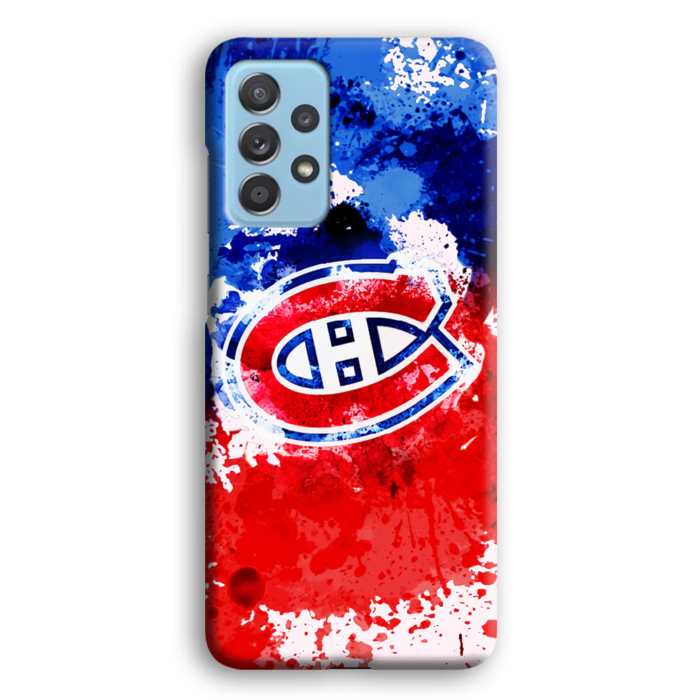 Montreal Canadiens Blue And Red Abstract Samsung Galaxy A52 Case