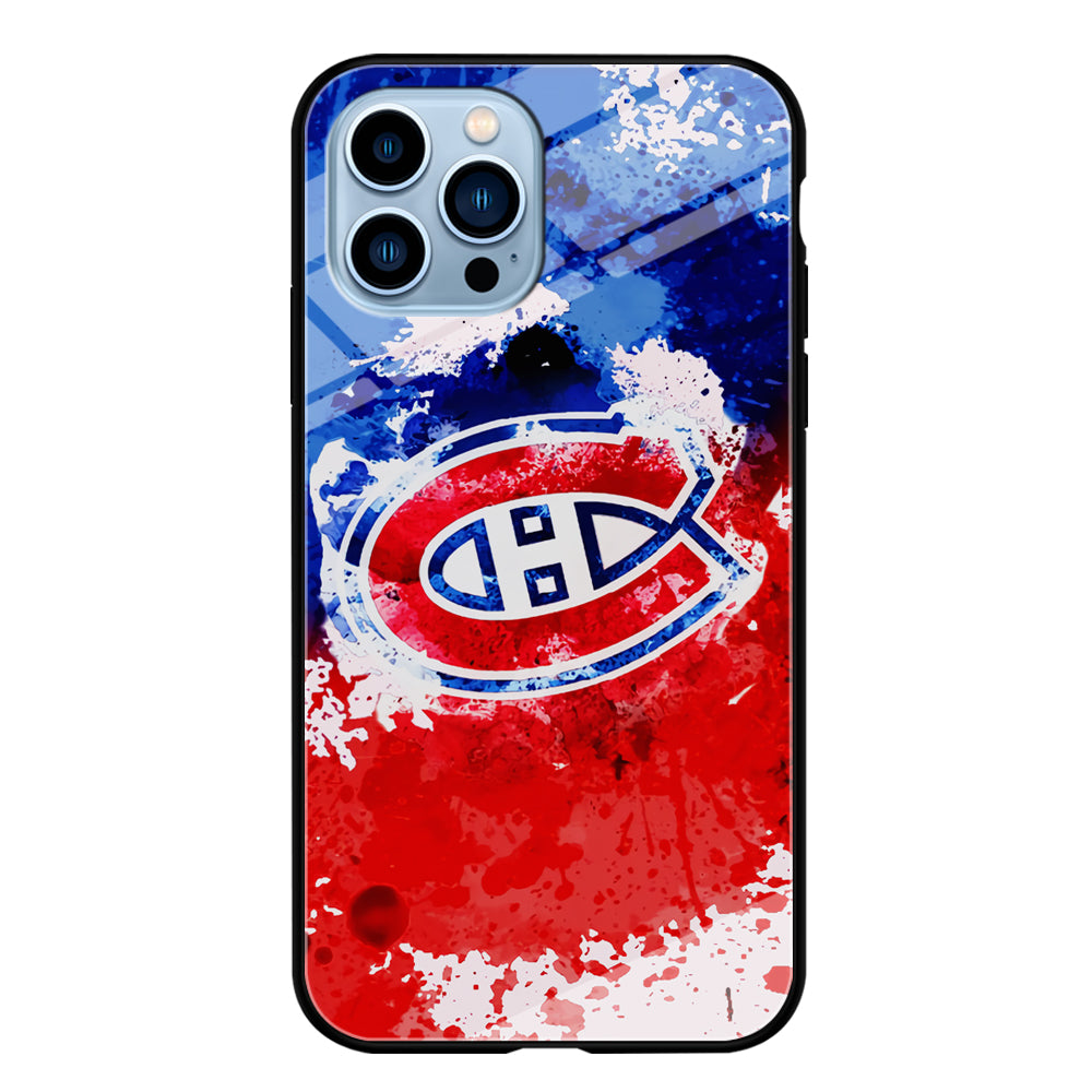 Montreal Canadiens Blue And Red Abstract iPhone 13 Pro Max Case