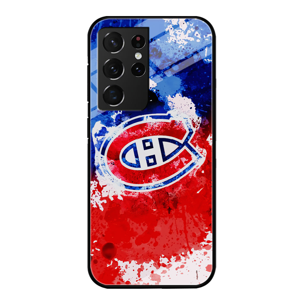 Montreal Canadiens Blue And Red Abstract Samsung Galaxy S21 Ultra Case