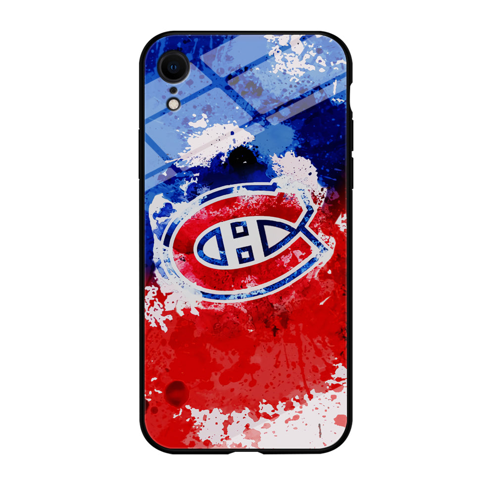 Montreal Canadiens Blue And Red Abstract iPhone XR Case